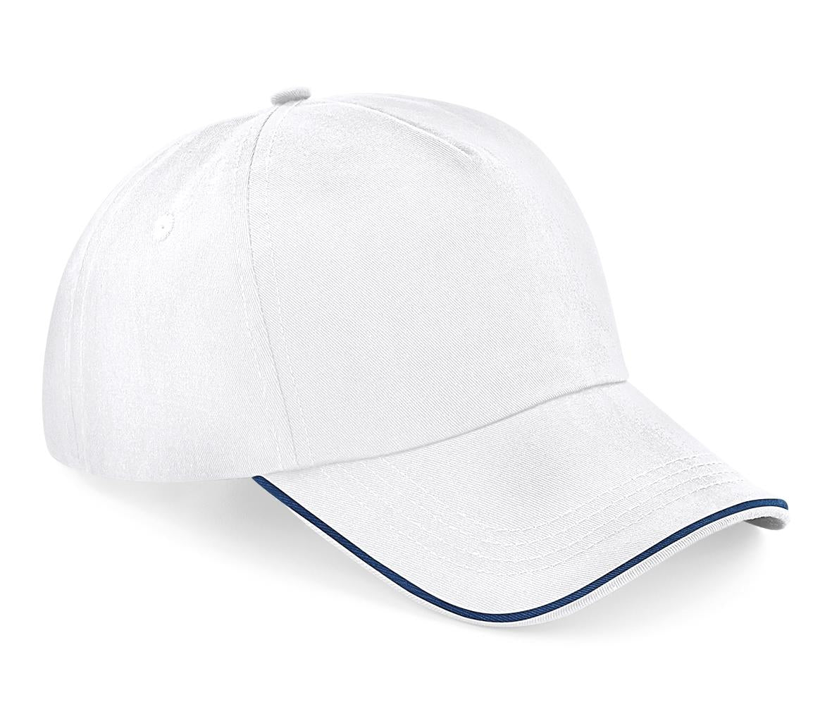 Beechfield Authentic 5-Panel Cap Piped Peak 100% Cotton Twill Adjustable Fit