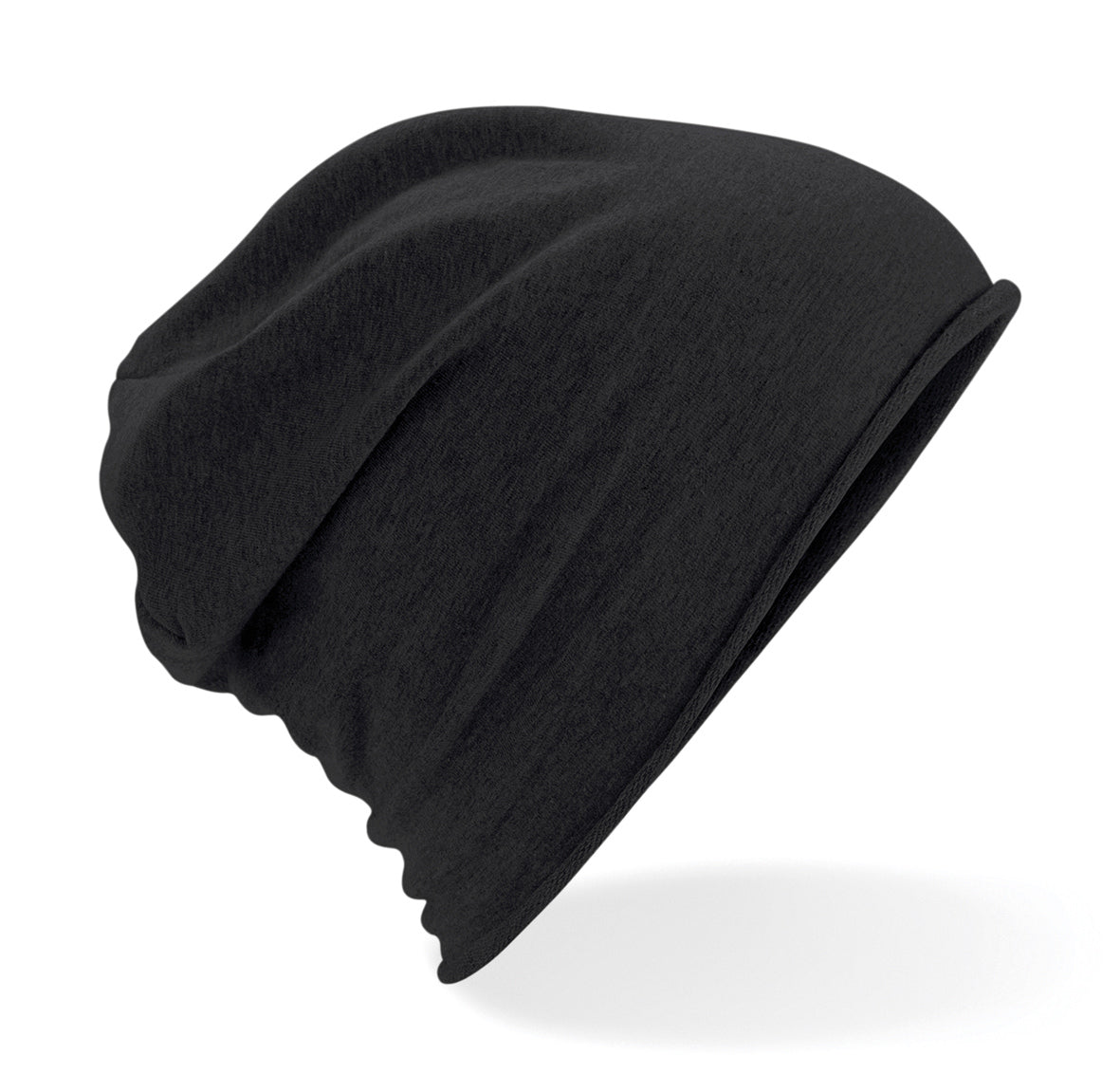 Beechfield Jersey Beanie Soft Cotton Rolled Edge Lightweight Breathable Fabric