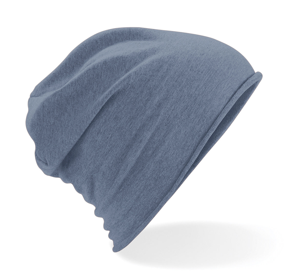 Beechfield Jersey Beanie Soft Cotton Rolled Edge Lightweight Breathable Fabric