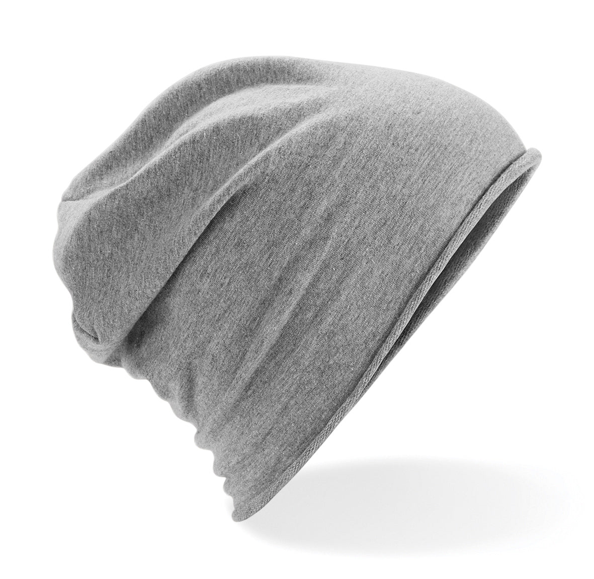 Beechfield Jersey Beanie Soft Cotton Rolled Edge Lightweight Breathable Fabric
