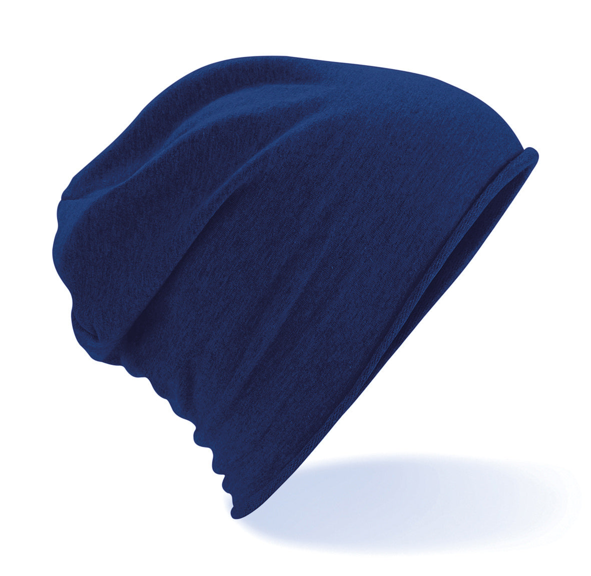 Beechfield Jersey Beanie Soft Cotton Rolled Edge Lightweight Breathable Fabric