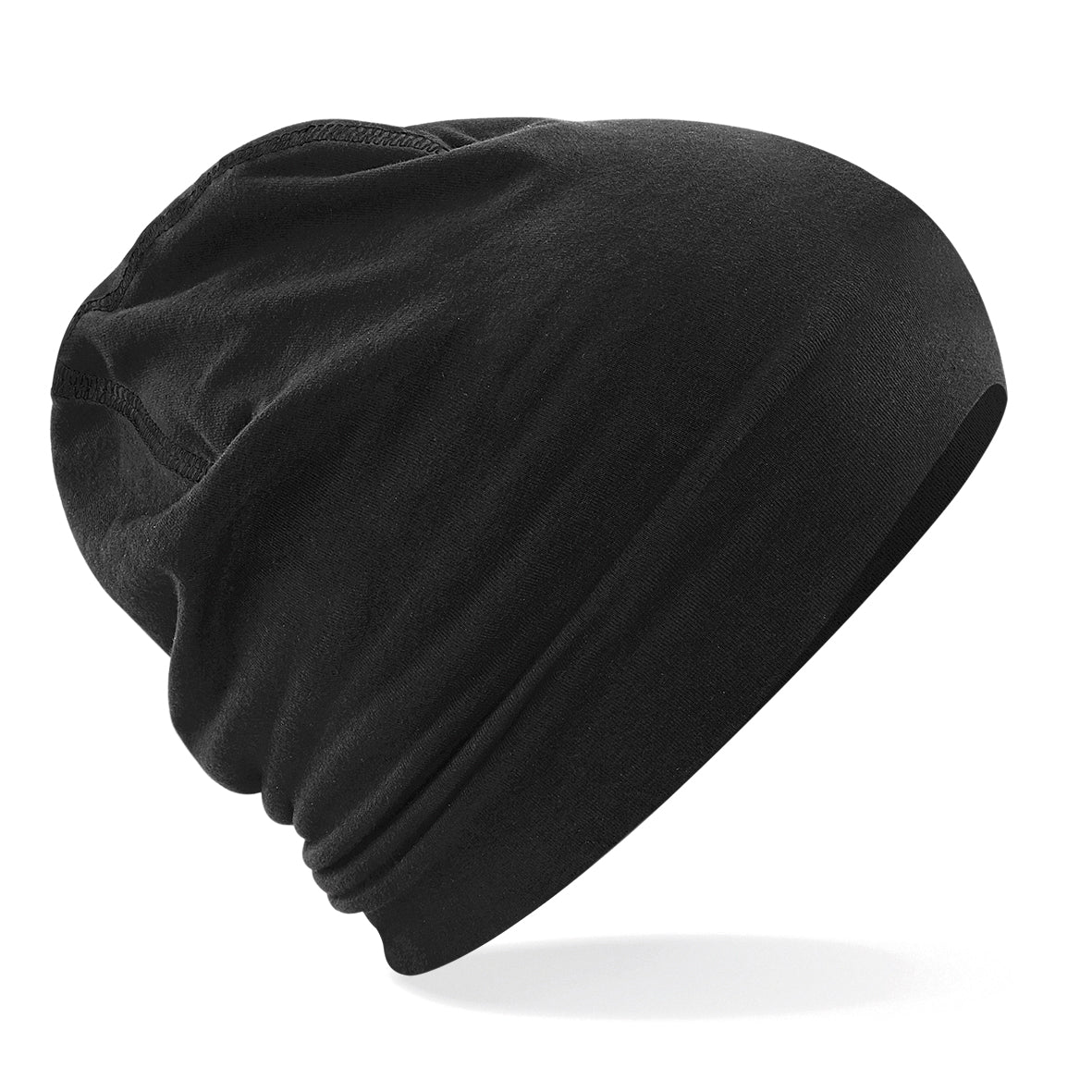 Beechfield Hemsedal Cotton Beanie Double Layer Knit TearAway Label Reach