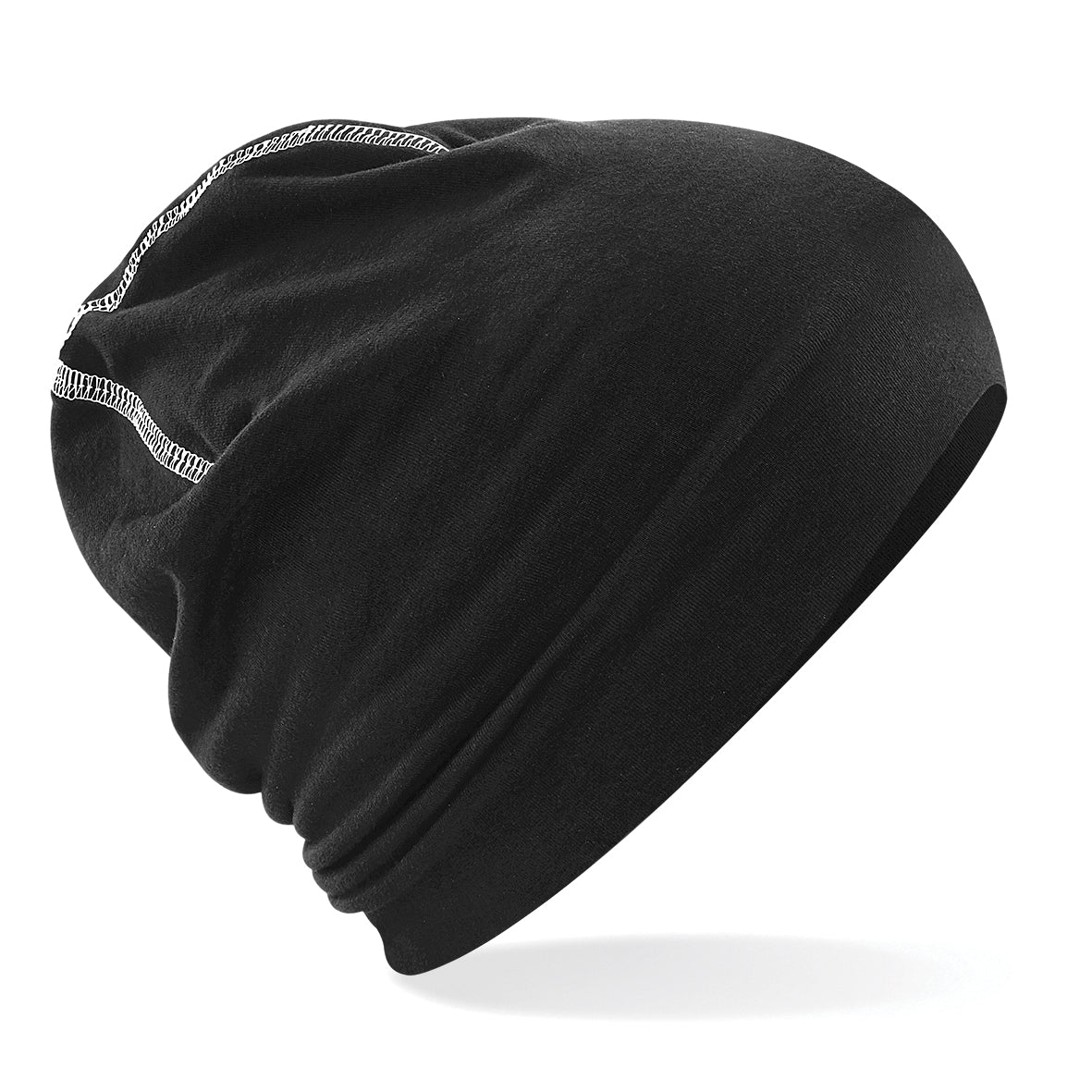 Beechfield Hemsedal Cotton Beanie Double Layer Knit TearAway Label Reach