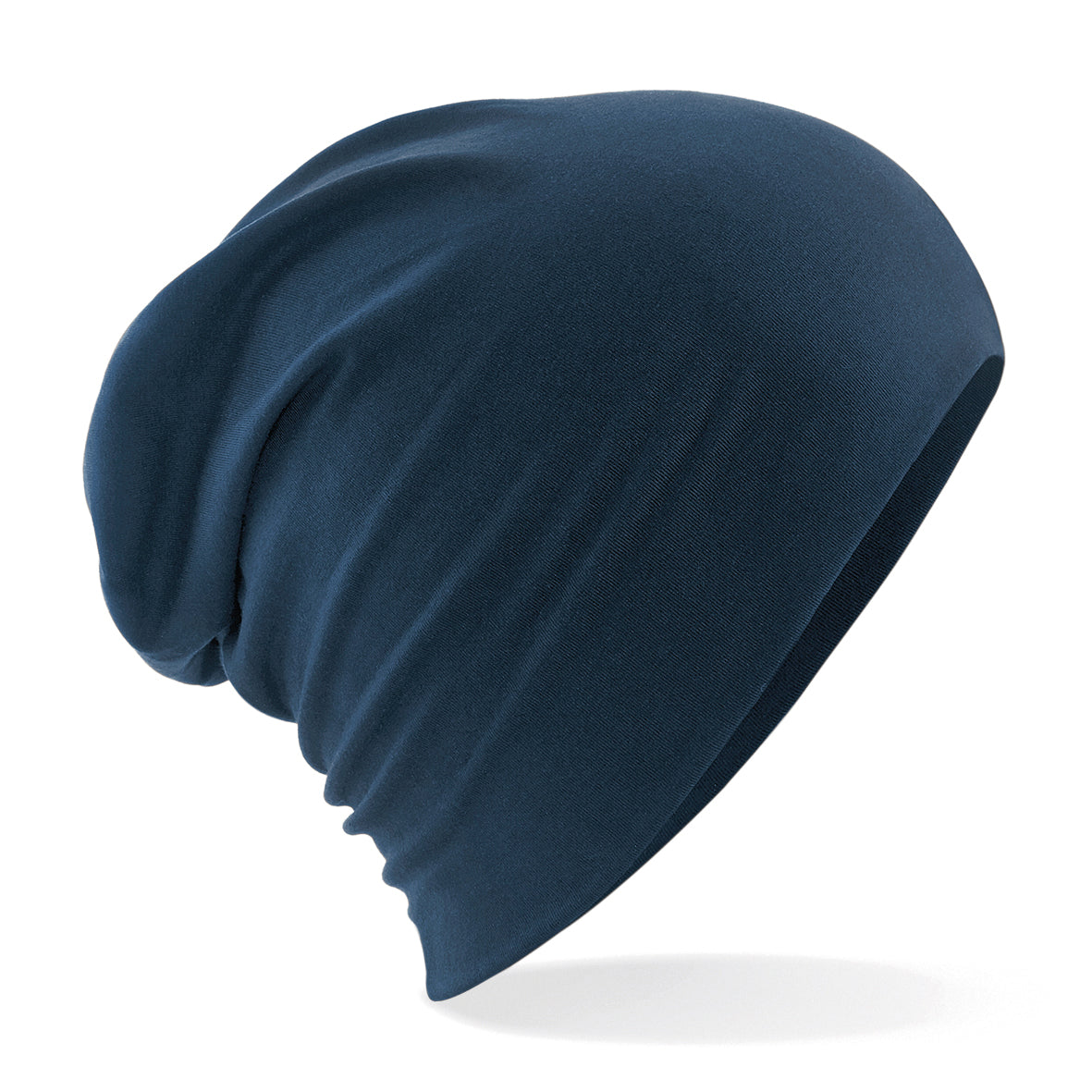 Beechfield Hemsedal Cotton Slouch Beanie Double Layer Knit TearAway Label