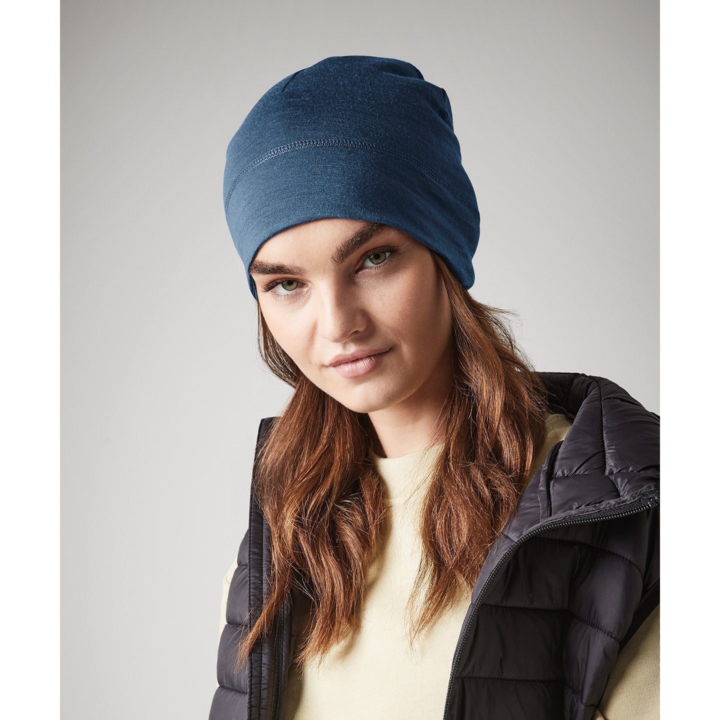 Beechfield Merino Beanie 100% Wool Breathable Warm Double Layered Cuff