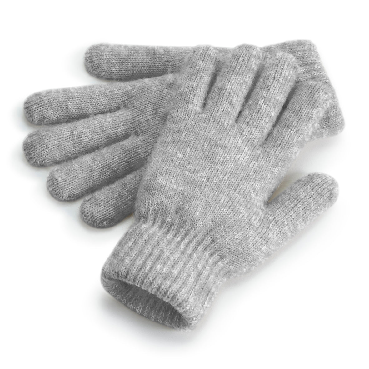 Beechfield B387 Cosy Ribbed-Cuff Gloves Soft Touch Yarn Warm Lining Marled