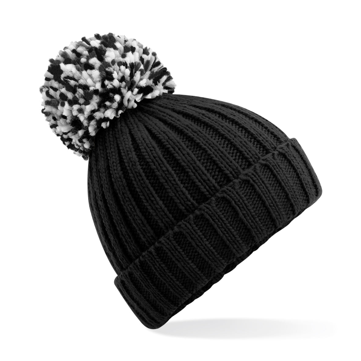 Beechfield Hygge Beanie Heavyweight Cuffed Knit with Shearling Lining & Pom Pom