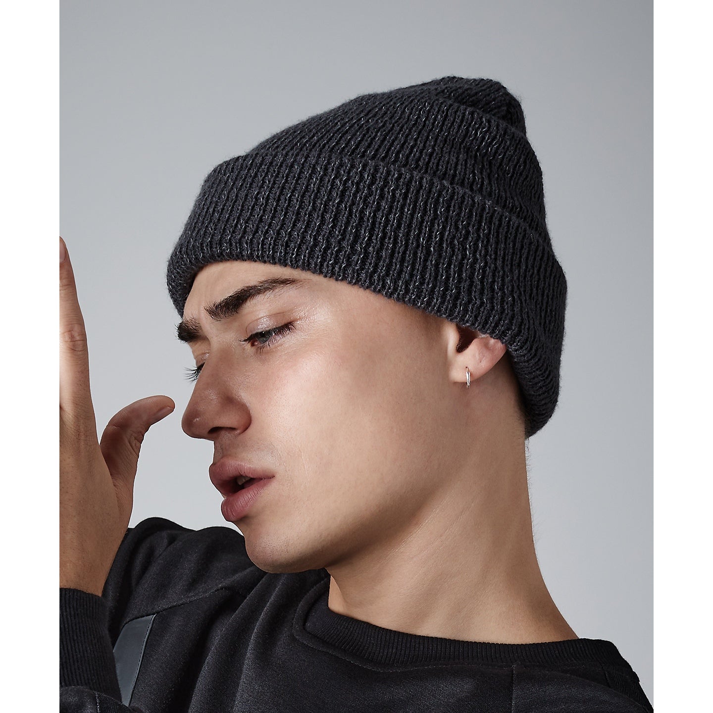 Beechfield Reflective Beanie Unisex Double Layer Knit Cuffed Design