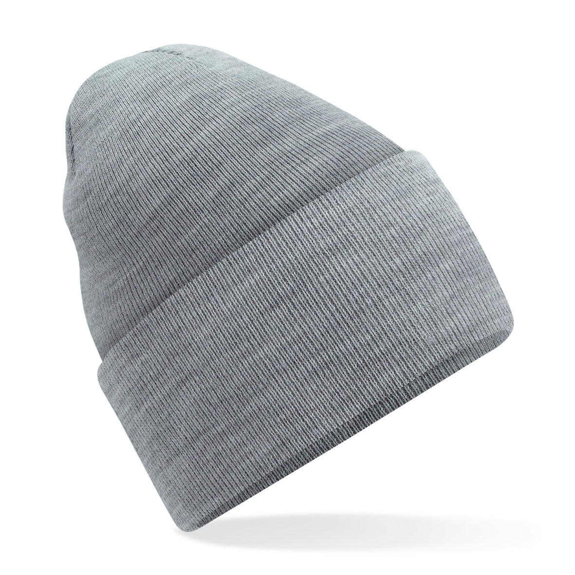Beechfield Deep-Cuffed Beanie Recycled Polyester Double-Layer Knit Ash Granite