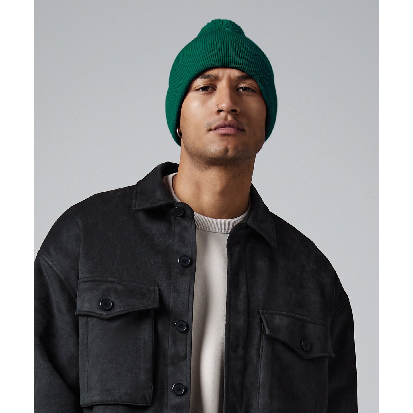 Beechfield Original Pom Pom Beanie Double Layer Knit Cuffed Design BSCI