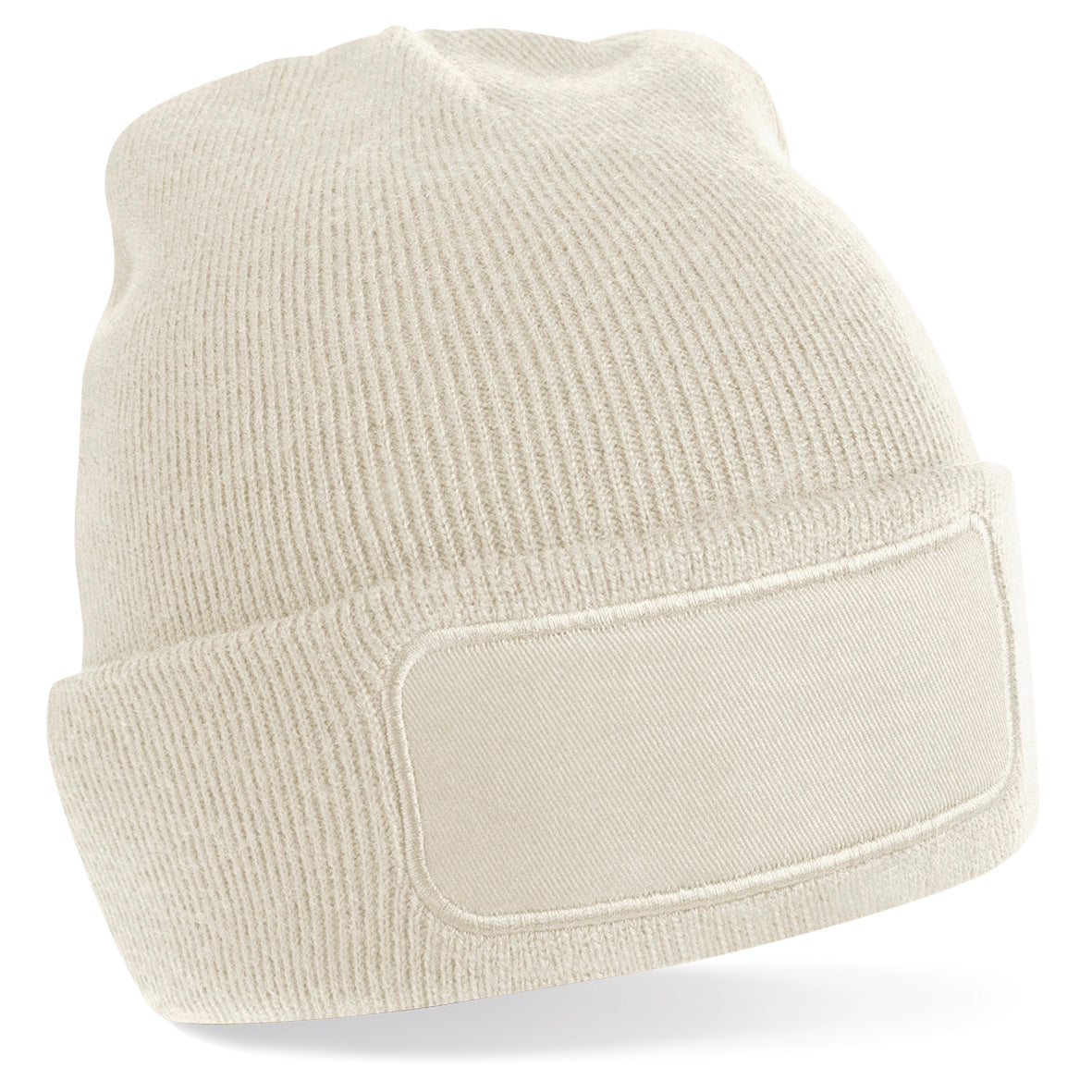 Beechfield Original Patch Beanie Double Layer Knit Cotton Twill Machine Washable