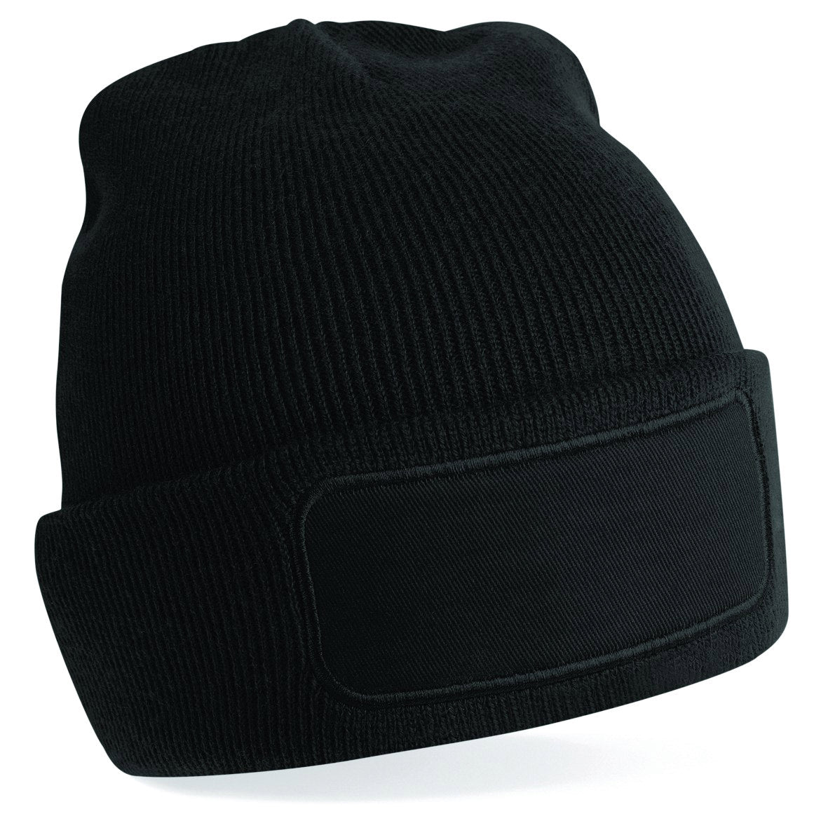Beechfield Original Patch Beanie Double Layer Knit Cotton Twill Machine Washable