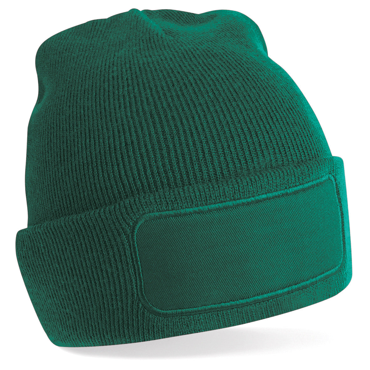 Beechfield Original Patch Beanie Double Layer Knit Cotton Twill Machine Washable