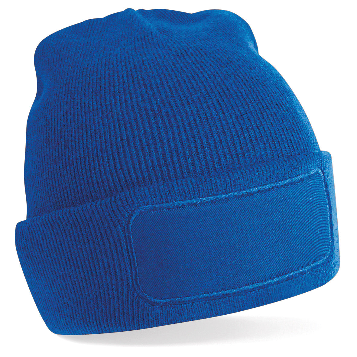Beechfield Original Patch Beanie Double Layer Knit Cotton Twill Machine Washable