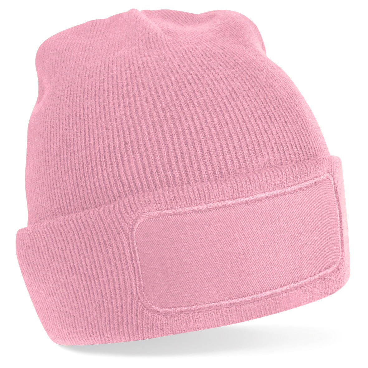 Beechfield Original Patch Beanie Double Layer Knit Cotton Twill Machine Washable