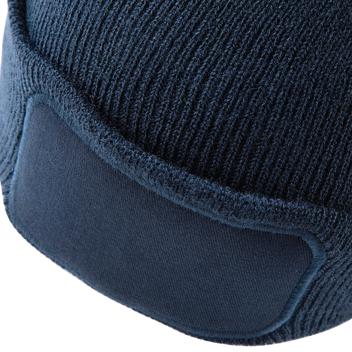 Beechfield Original Patch Beanie Double Layer Knit Cotton Twill Machine Washable