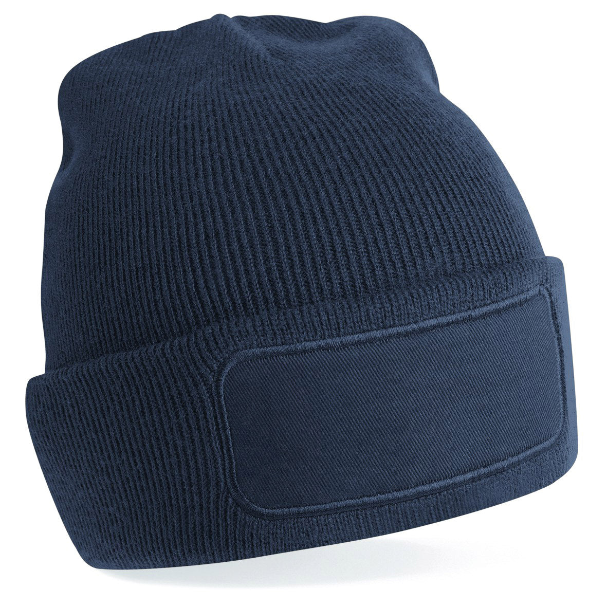 Beechfield Original Patch Beanie Double Layer Knit Cotton Twill Machine Washable