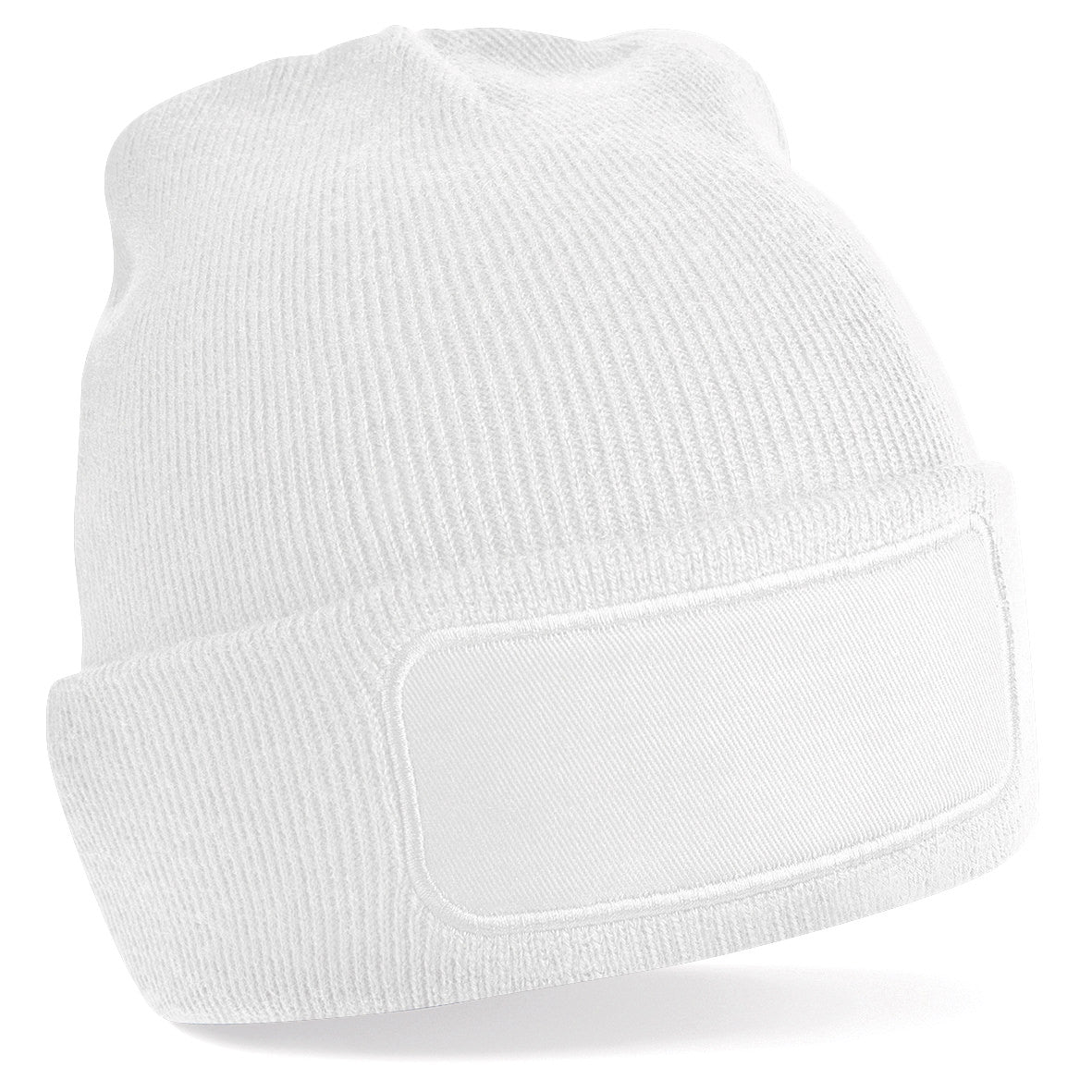 Beechfield Original Patch Beanie Double Layer Knit Cotton Twill Machine Washable