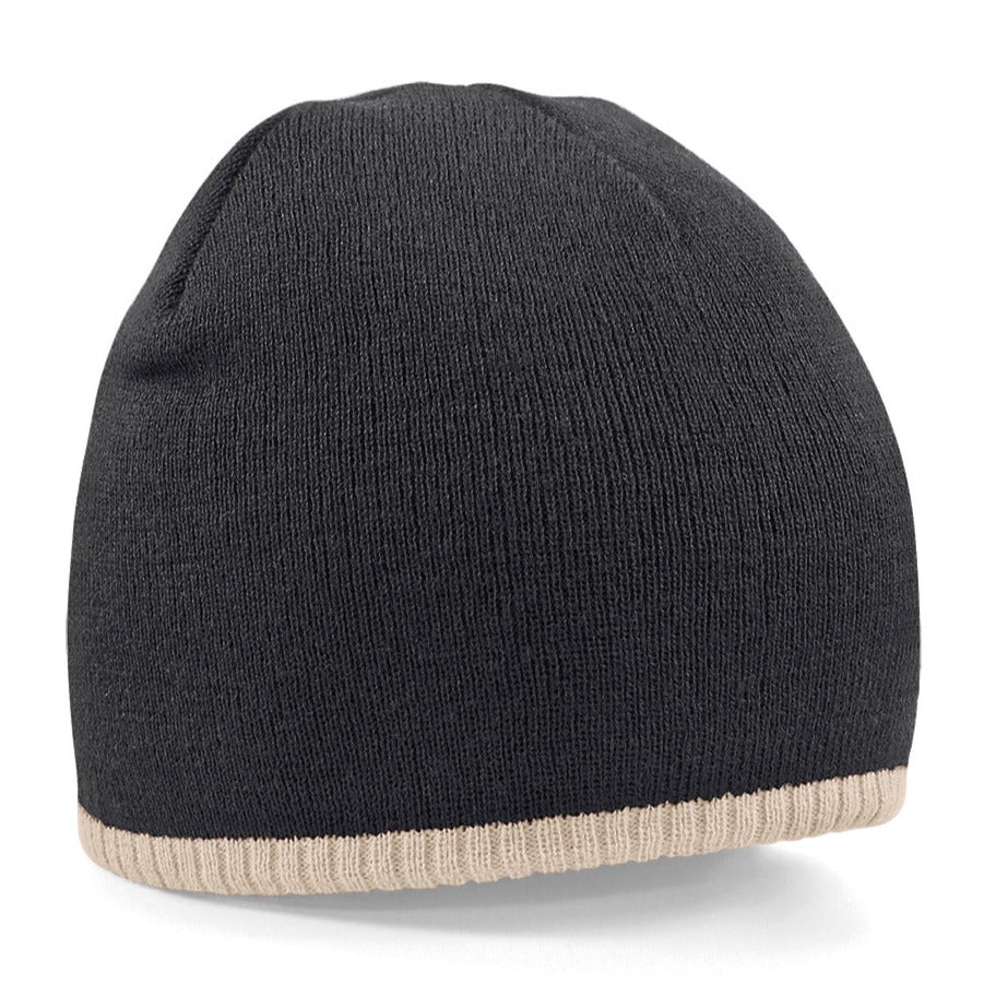 Beechfield Two-Tone Double-Layer Knit Pull-On Beanie Warm Winter Hat