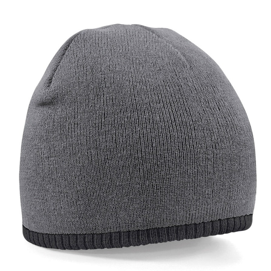Beechfield Two-Tone Double-Layer Knit Pull-On Beanie Warm Winter Hat