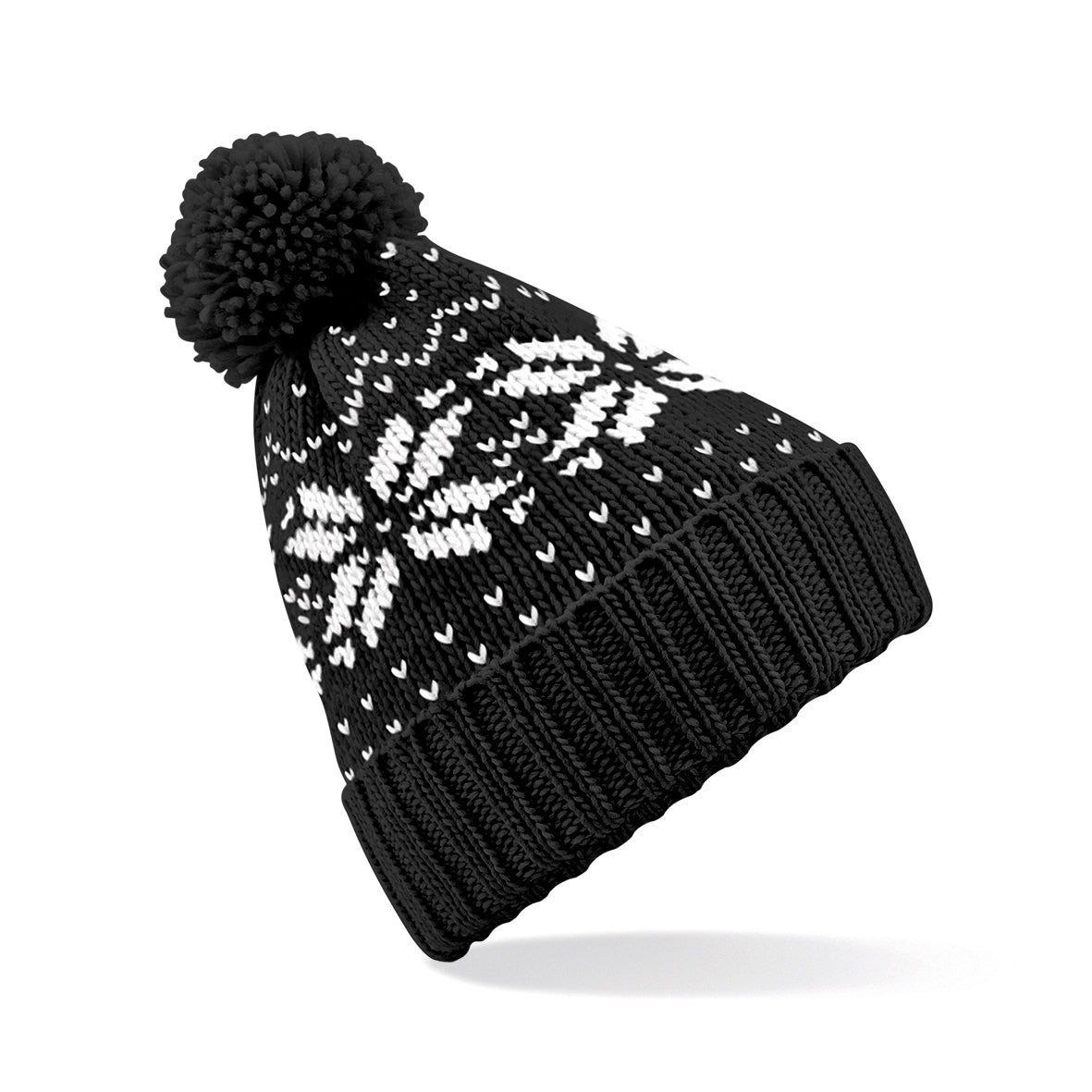 Beechfield Fair Isle Snowstar Beanie Cuffed Classic Style Timeless Pattern