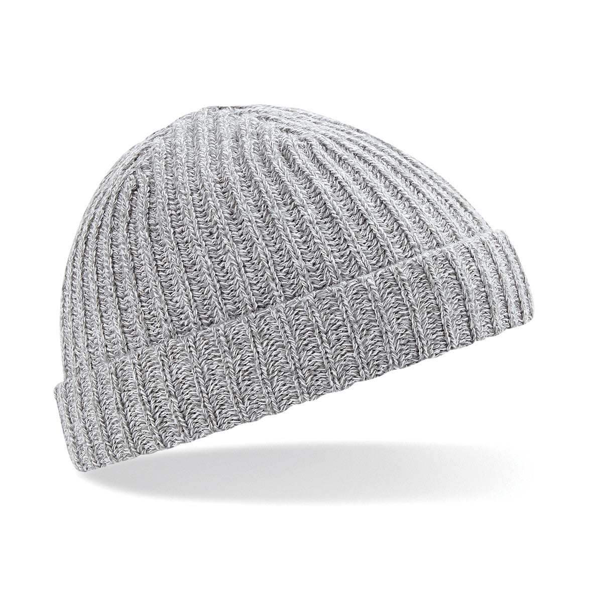 Beechfield Trawler Beanie Retro Ribbed Knit Shallow Crown Warm Machine Wash