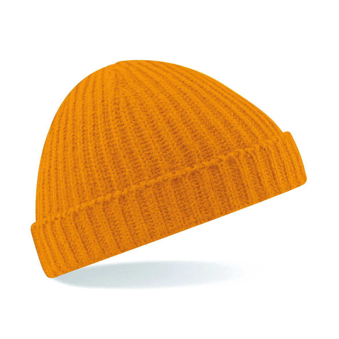 Beechfield Trawler Beanie Retro Ribbed Knit Shallow Crown Warm Machine Wash