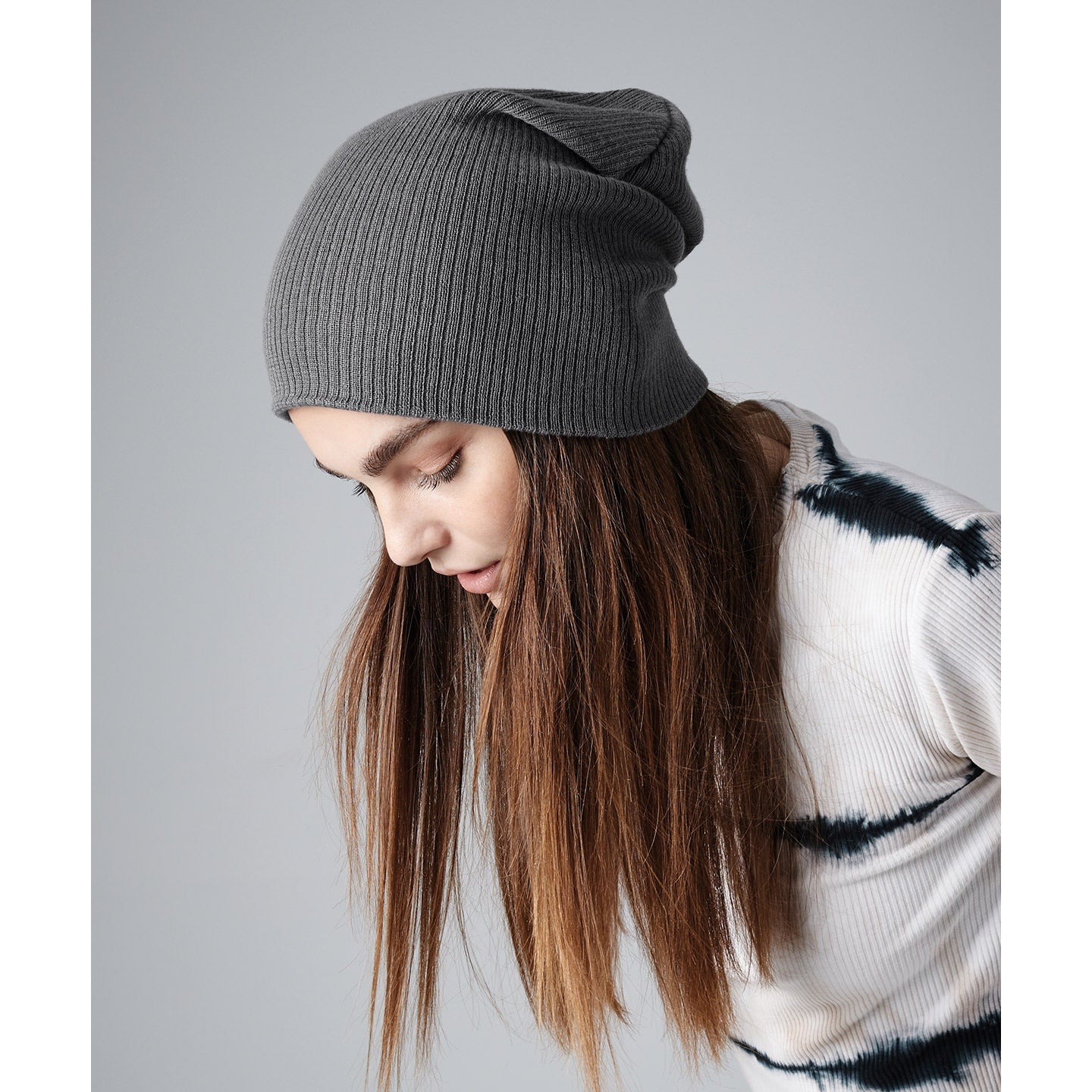 Beechfield Slouch Beanie Soft Ribbed Double Layer Knit Ideal for Outdoors