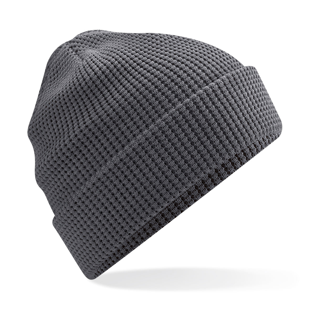 Beechfield Organic Cotton Waffle Beanie Double-Layer Cuffed Unisex Hat