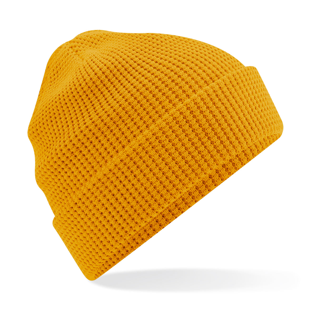 Beechfield Organic Cotton Waffle Beanie Double-Layer Cuffed Unisex Hat