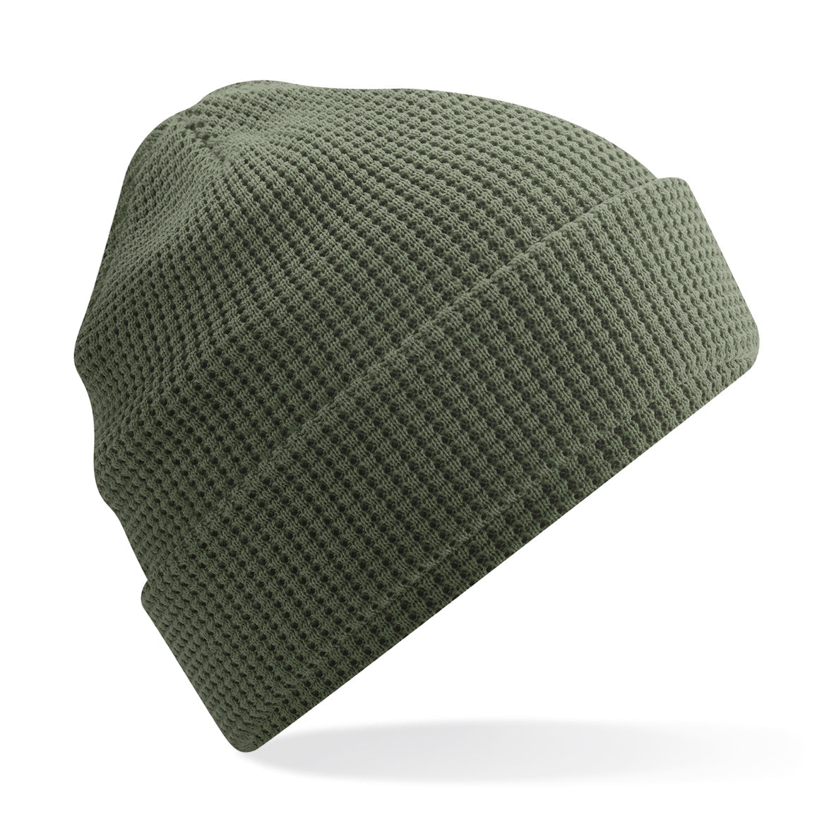 Beechfield Organic Cotton Waffle Beanie Double-Layer Cuffed Unisex Hat