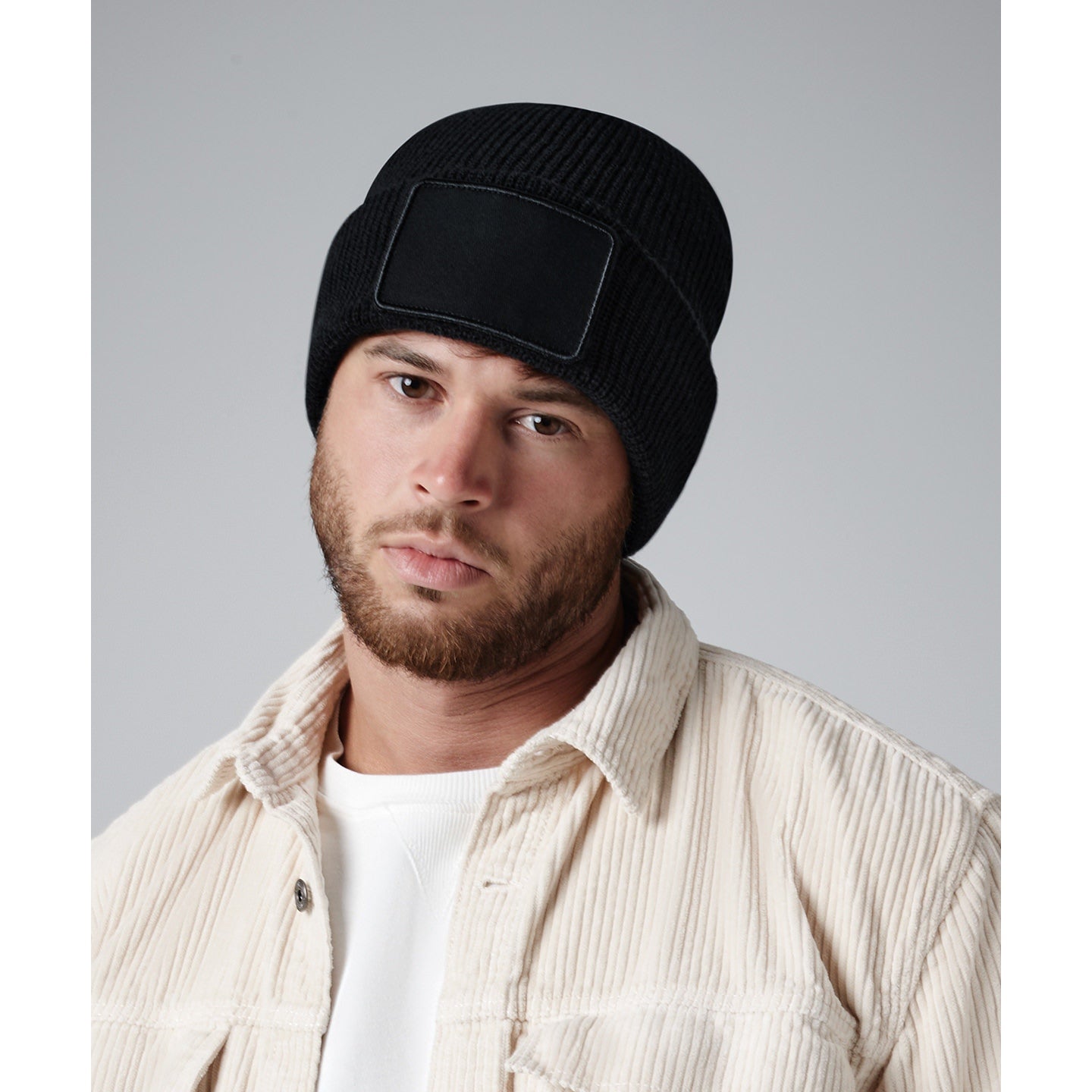 Beechfield Thinsulate Beanie with Removable Patch Double Layer Warm Hat