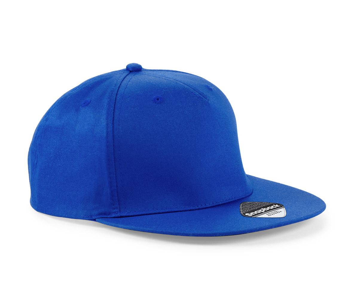 Beechfield 5-Panel Snapback Cap Retro Flat Peak Adjustable Size Rapper Style