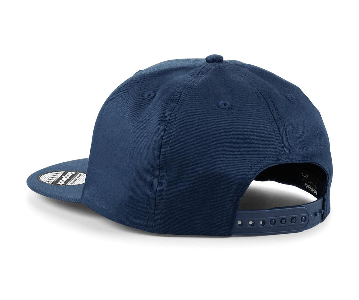 Beechfield 5-Panel Snapback Cap Retro Flat Peak Adjustable Size Rapper Style