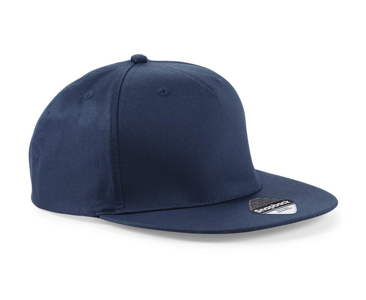 Beechfield 5-Panel Snapback Cap Retro Flat Peak Adjustable Size Rapper Style