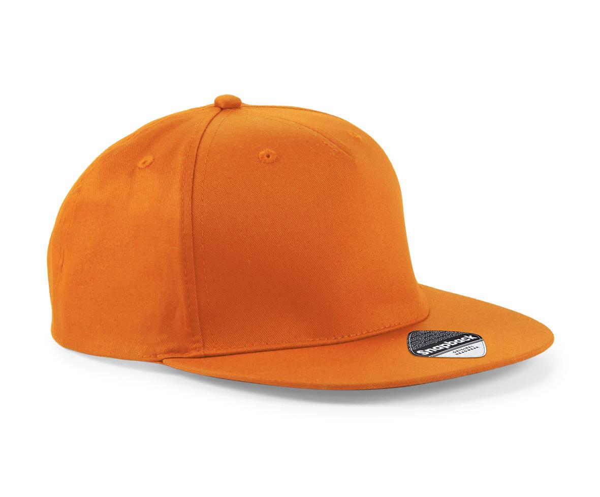 Beechfield 5-Panel Snapback Cap Retro Flat Peak Adjustable Size Rapper Style