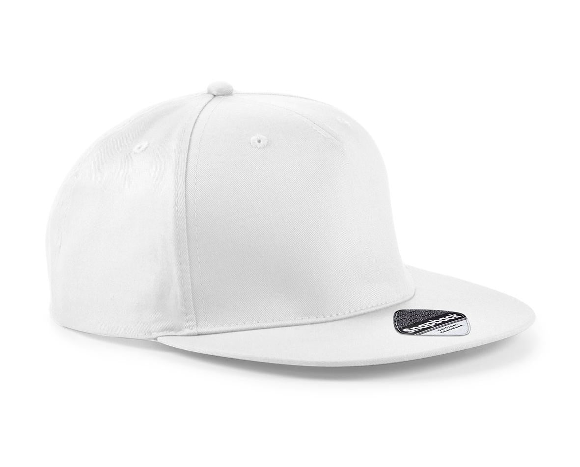 Beechfield 5-Panel Snapback Cap Retro Flat Peak Adjustable Size Rapper Style