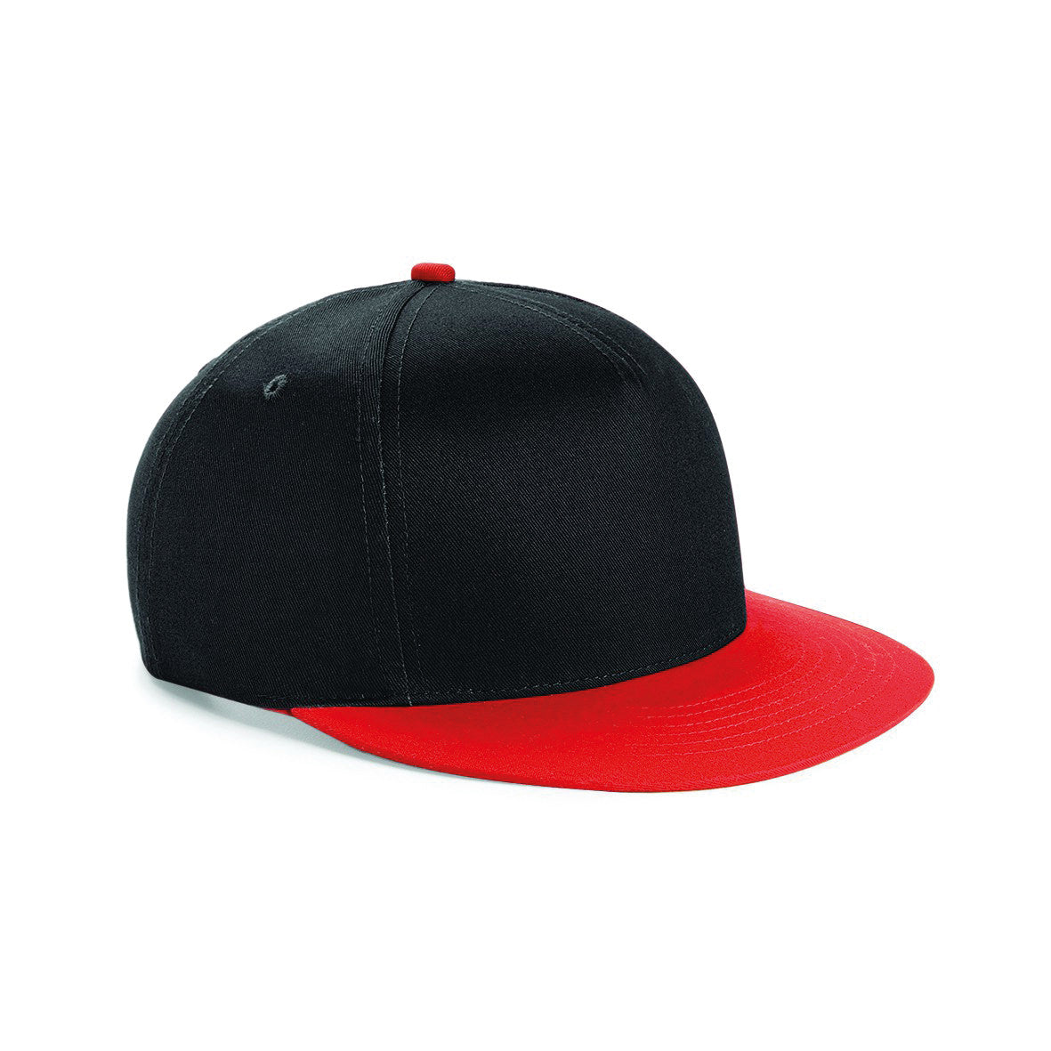 Beechfield Youth Snapback Hat Retro Style Adjustable Flat Peak TearAway Label