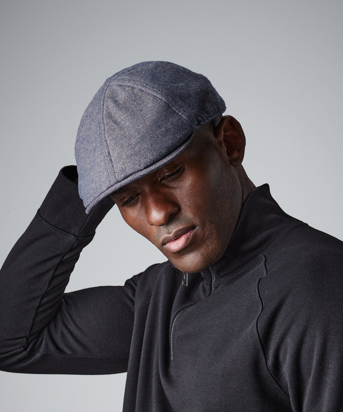 Beechfield Summer Gatsby Cap Adjustable Silver Effect Buckle Lightweight Cotton