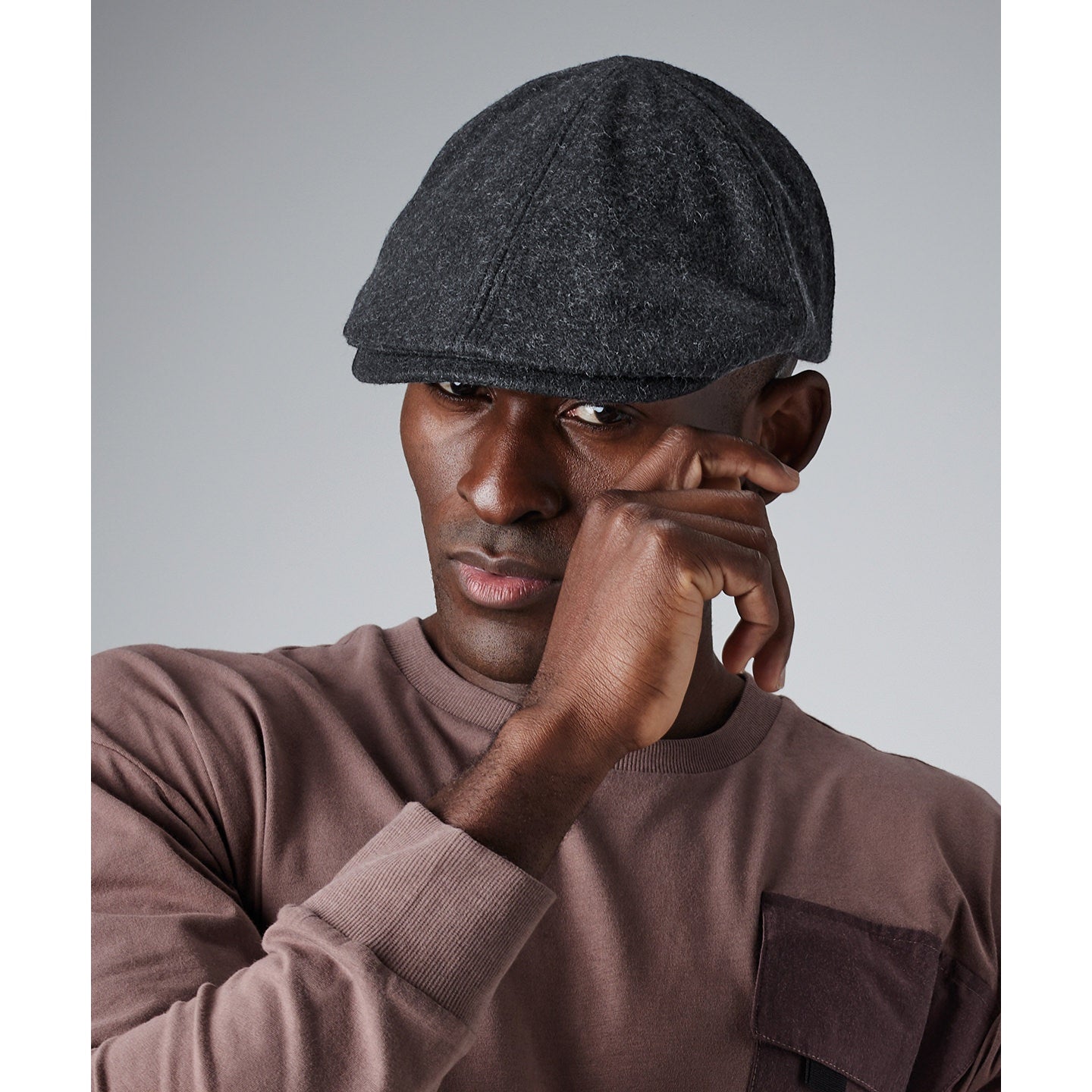 Beechfield Melton Wool Ivy Cap Unisex Adjustable Fully Lined Classic Style