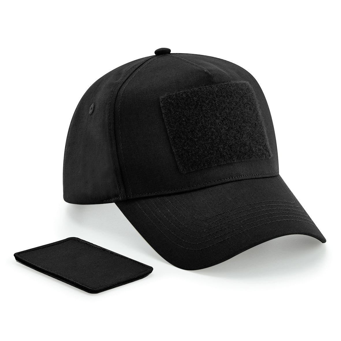 Beechfield 5-Panel Cap with Removable Patch Cotton Twill Snapback Adjustable