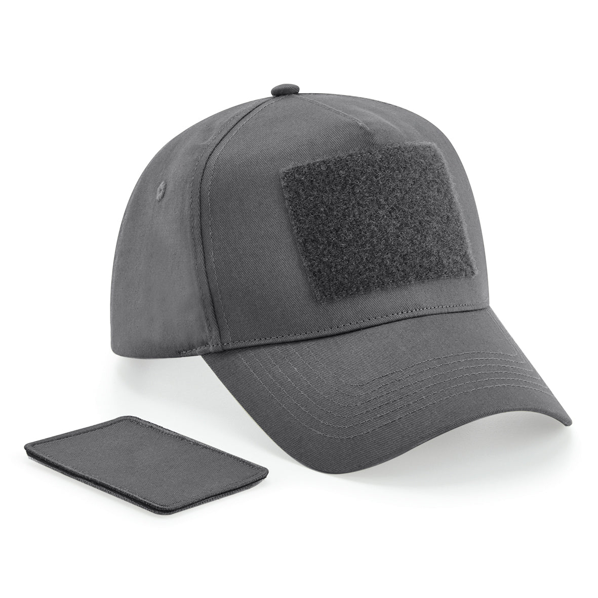 Beechfield 5-Panel Cap with Removable Patch Cotton Twill Snapback Adjustable