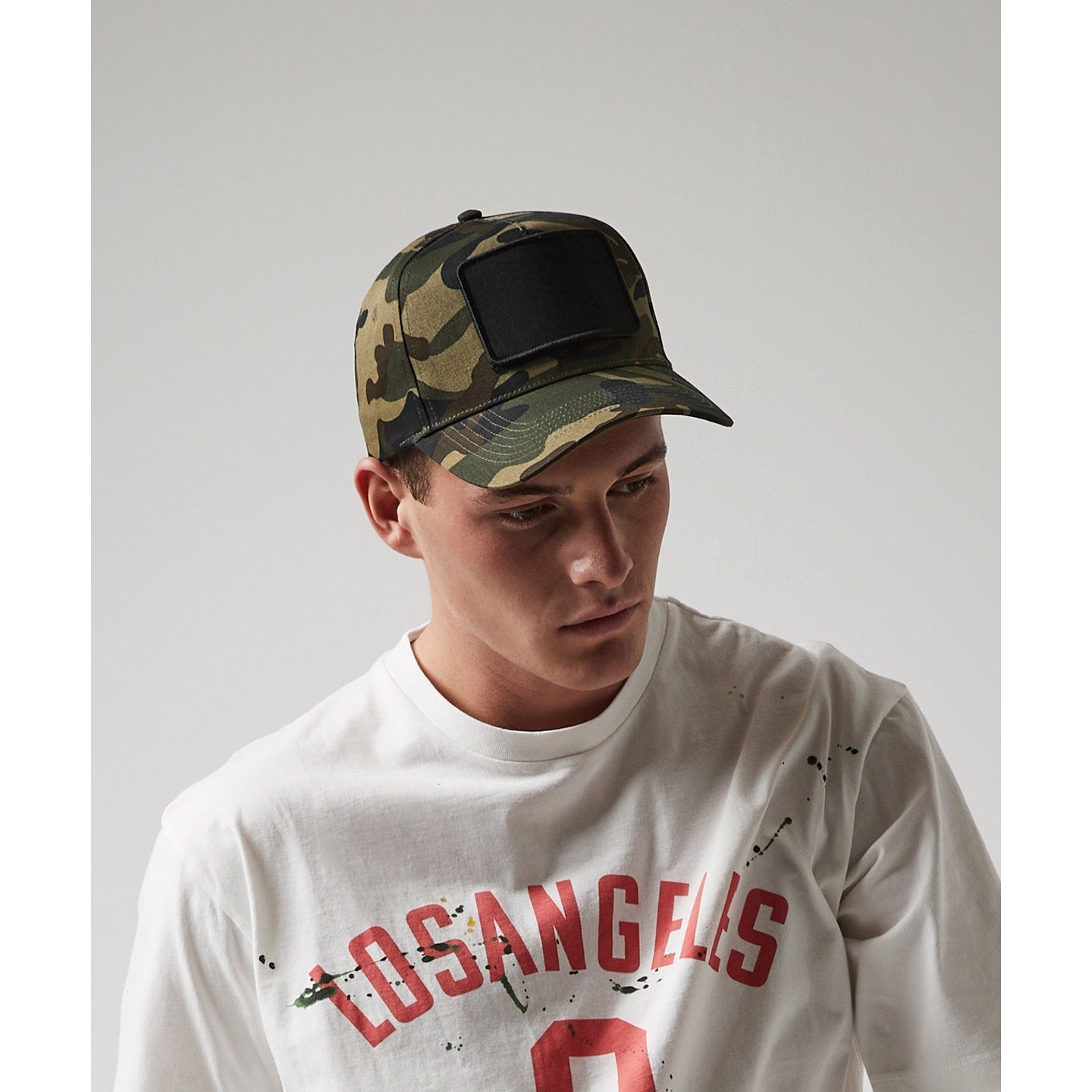 Beechfield 5-Panel Cap with Removable Patch Cotton Twill Snapback Adjustable