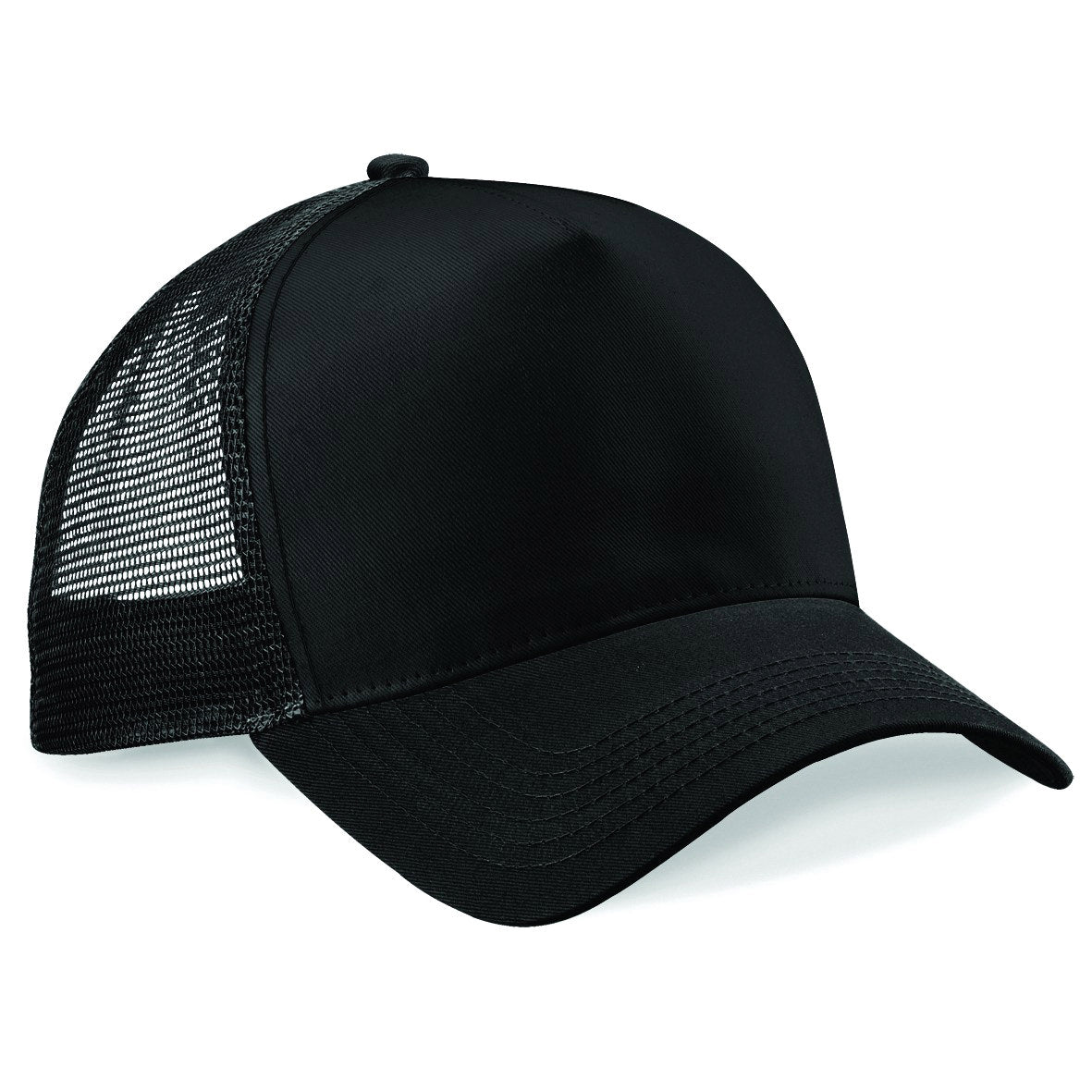 Beechfield Snapback Trucker Hat Retro Style Adjustable Cotton Front Panel