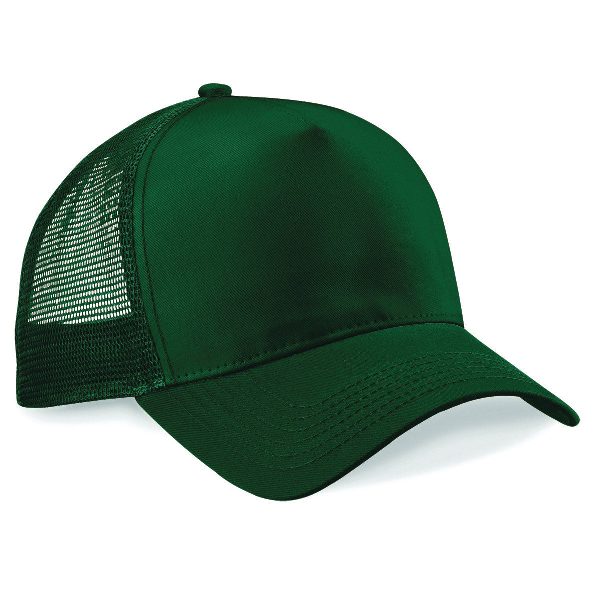 Beechfield Snapback Trucker Hat Retro Style Adjustable Cotton Front Panel