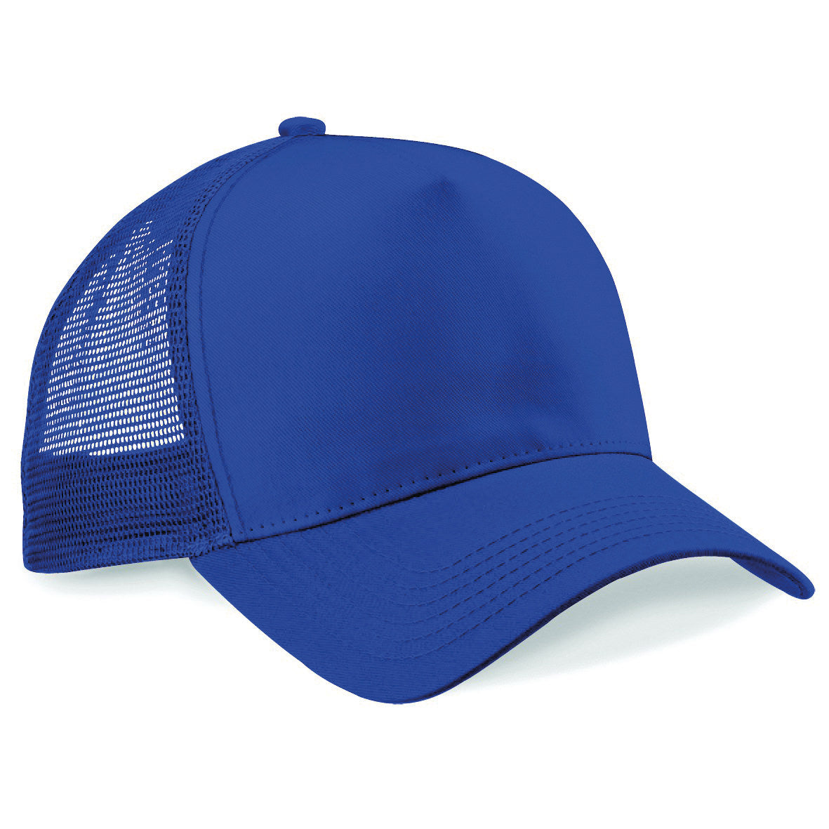 Beechfield Snapback Trucker Hat Retro Style Adjustable Cotton Front Panel