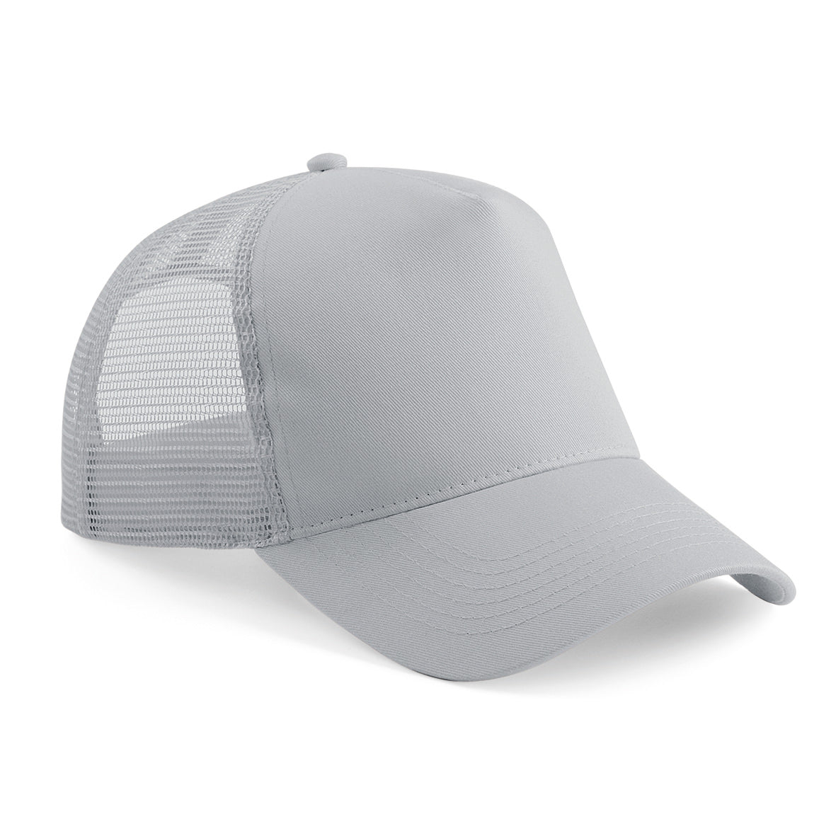 Beechfield Snapback Trucker Hat Retro Style Adjustable Cotton Front Panel