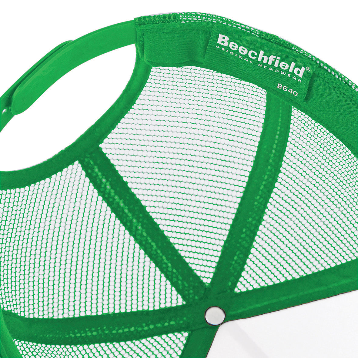 Beechfield Snapback Trucker Hat Retro Style Adjustable Cotton Front Panel