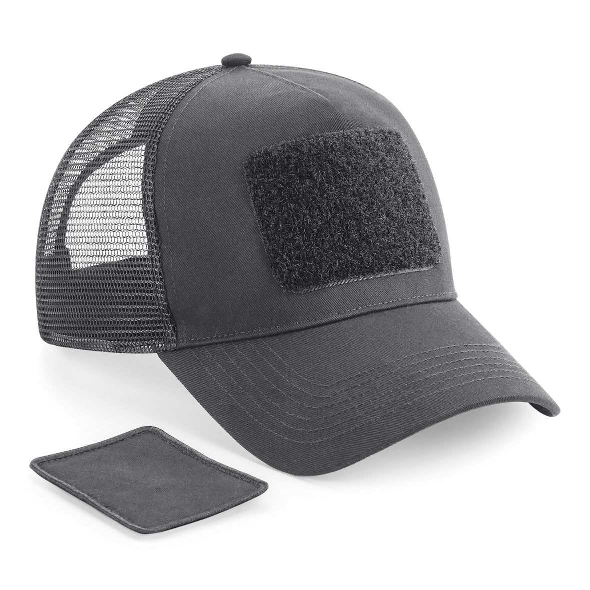 Beechfield Patch Snapback Trucker Hat with Interchangeable Rip-Strip Patch