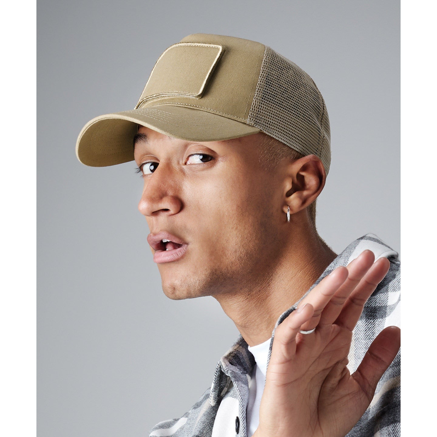 Beechfield Patch Snapback Trucker Hat with Interchangeable Rip-Strip Patch